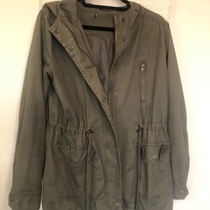 Army Green loose fitting utility jacket